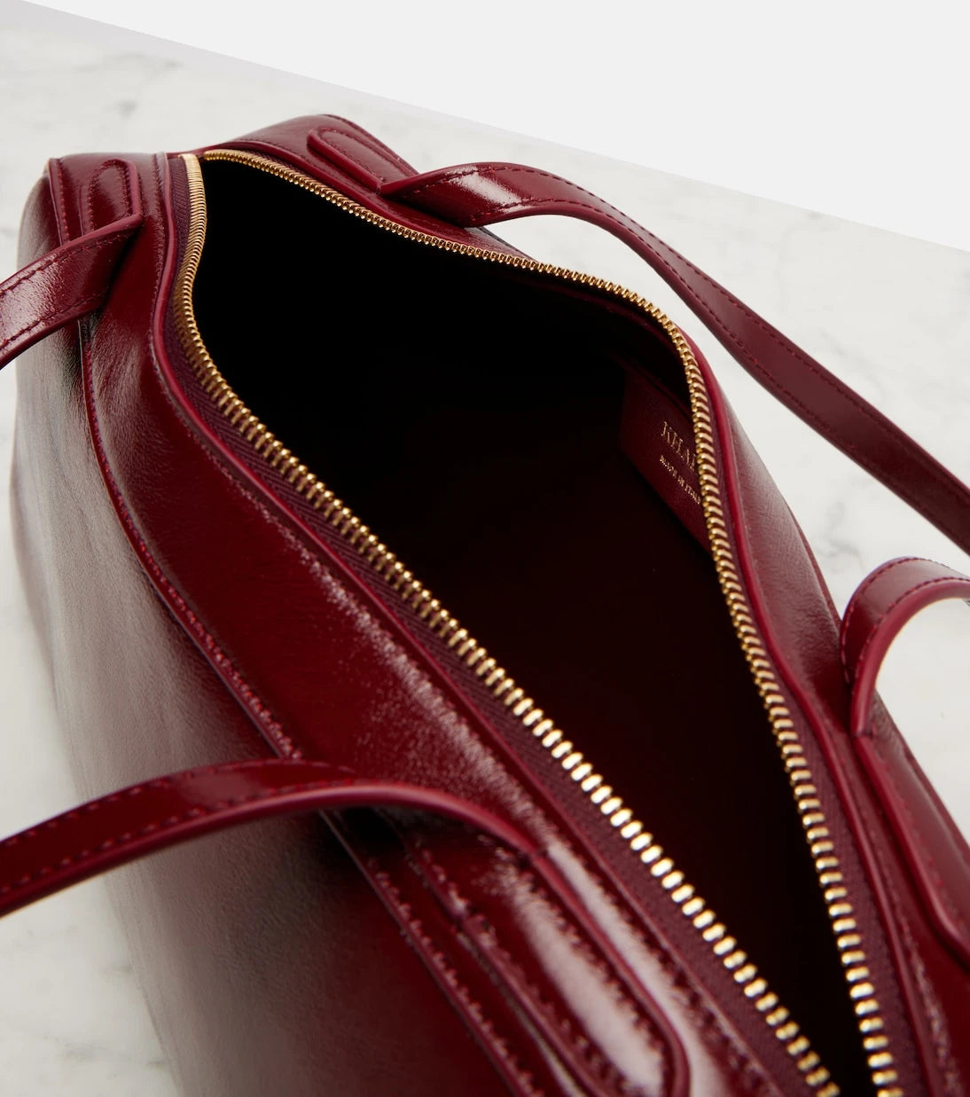 Khaite - Simona patent leather shoulder bag