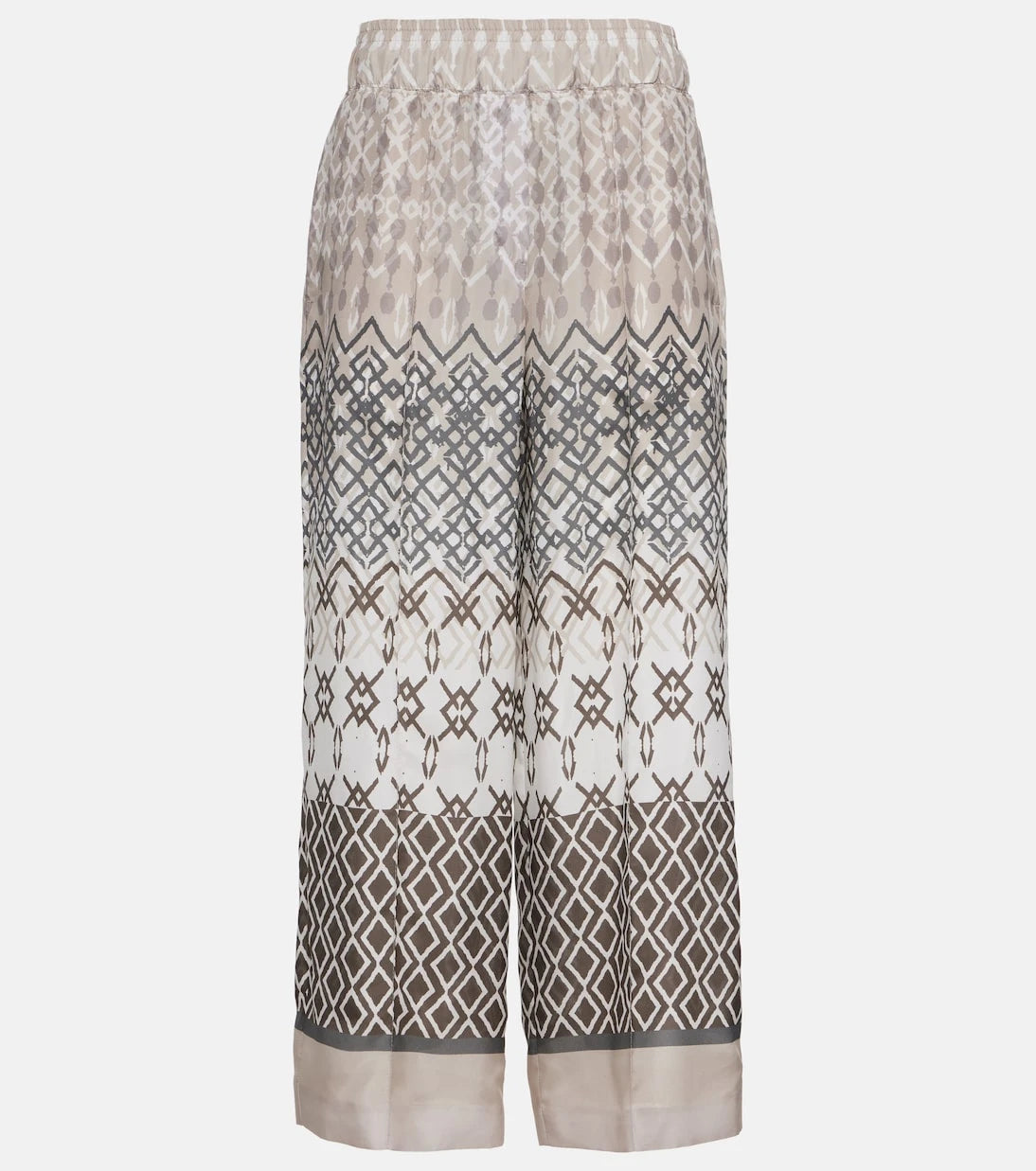 Brunello Cucinelli - Printed silk wide-leg pants