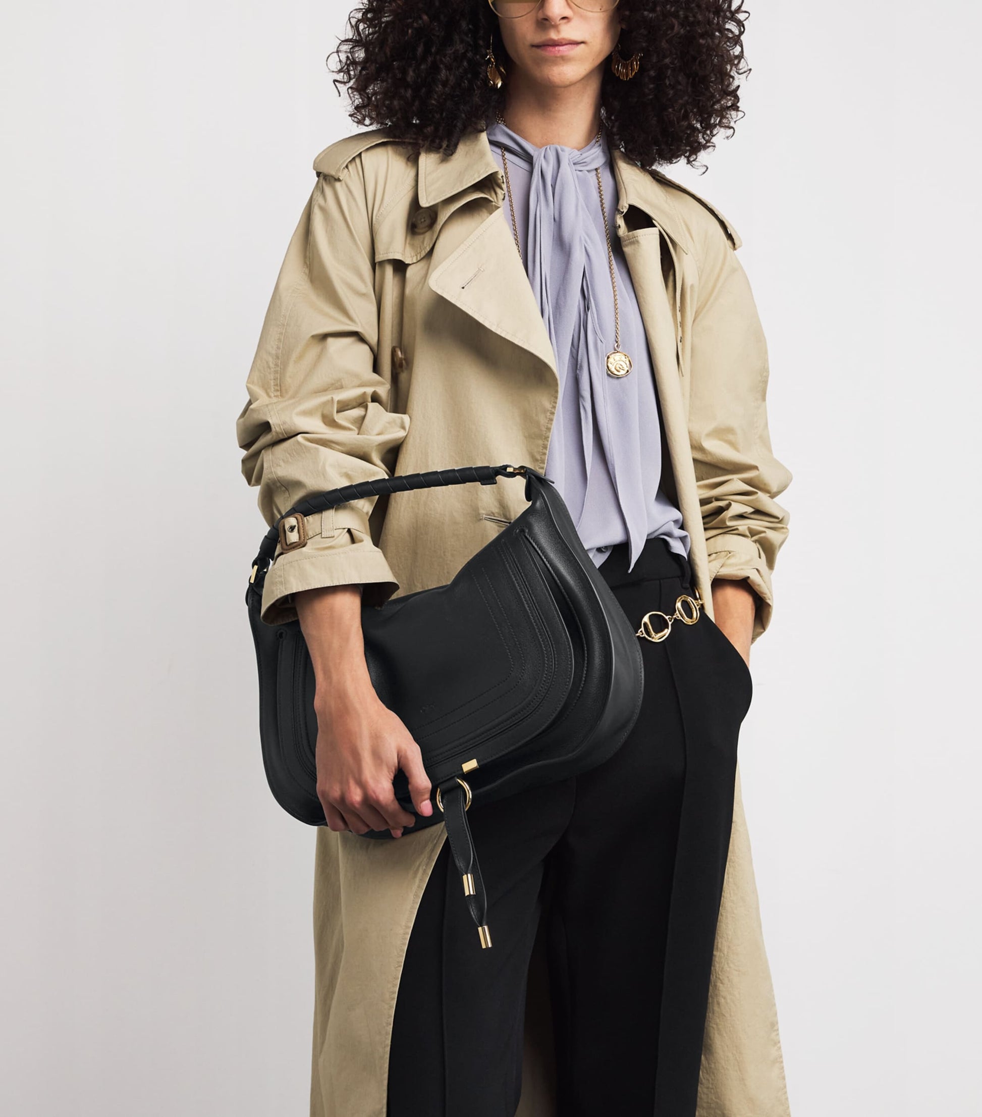 Chloé Small Leather Marcie Shoulder Bag