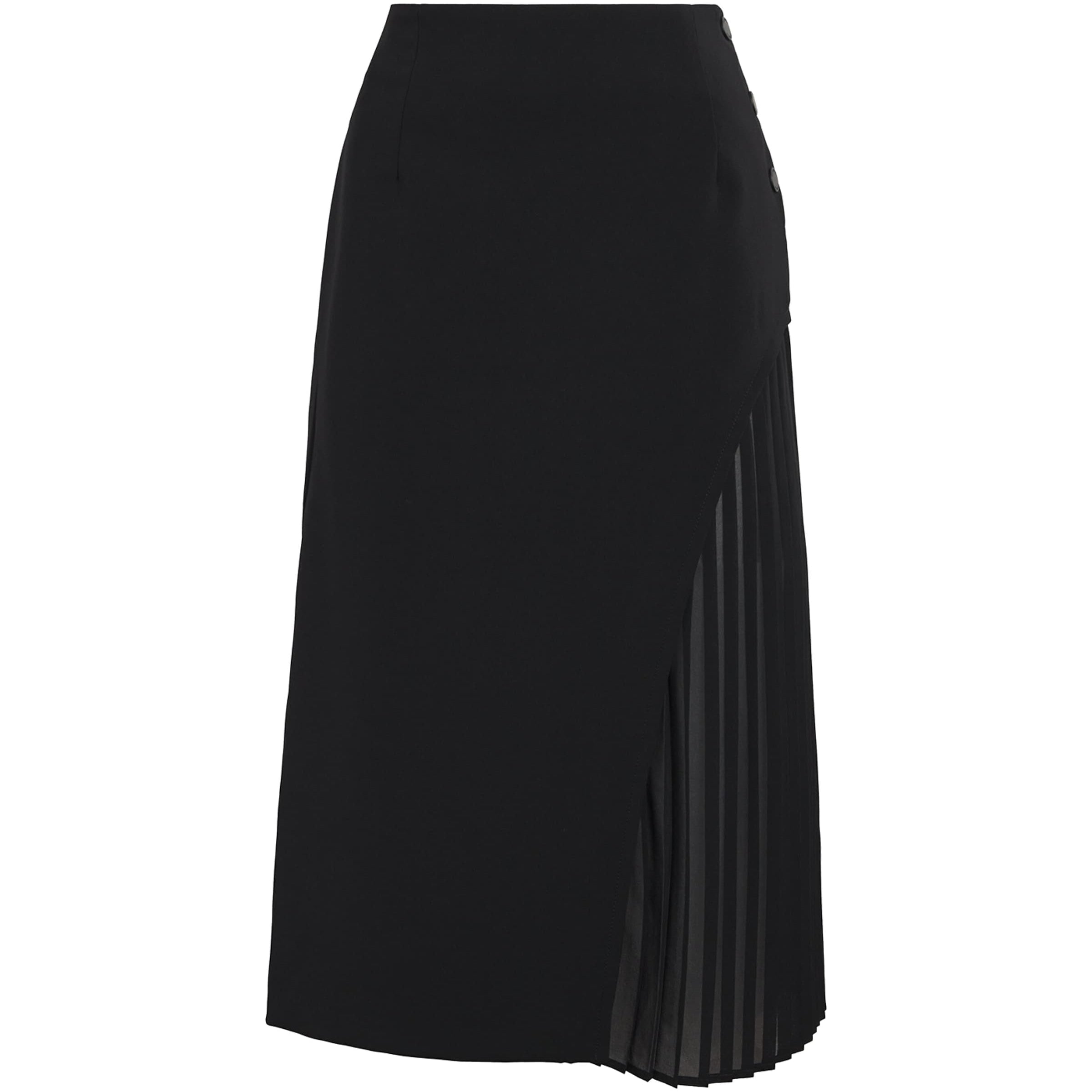 Pleated Panel Midi Skirt