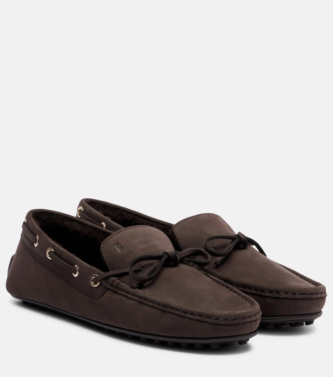 Tod's - Gommino shearling-lined suede boat shoes