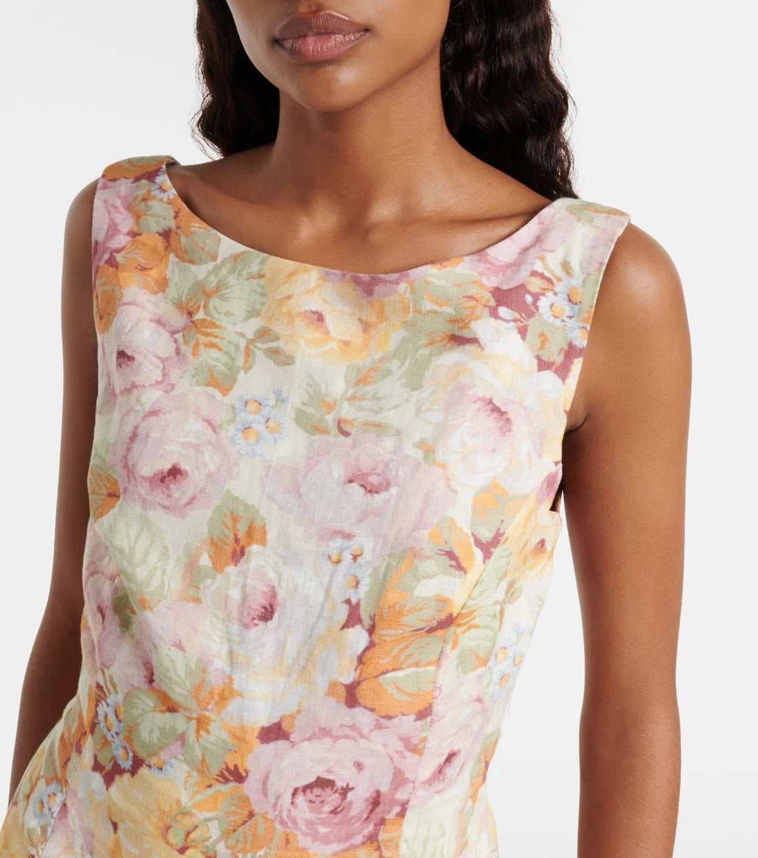 Faithfull - Sofia floral linen minidress