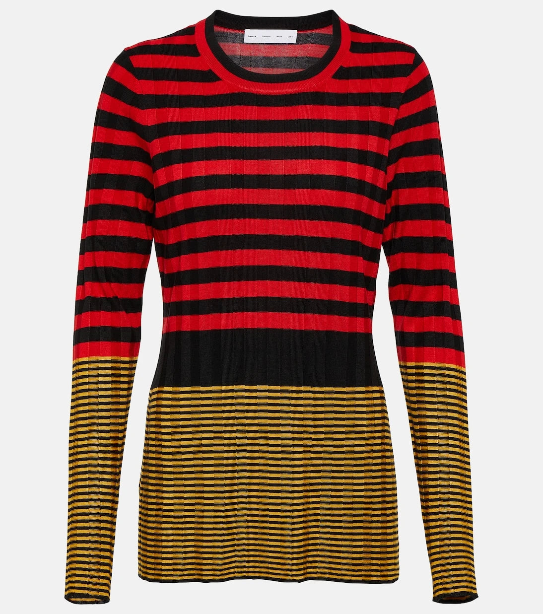 Proenza Schouler - White Label Slinky stripe long sleeve sweater