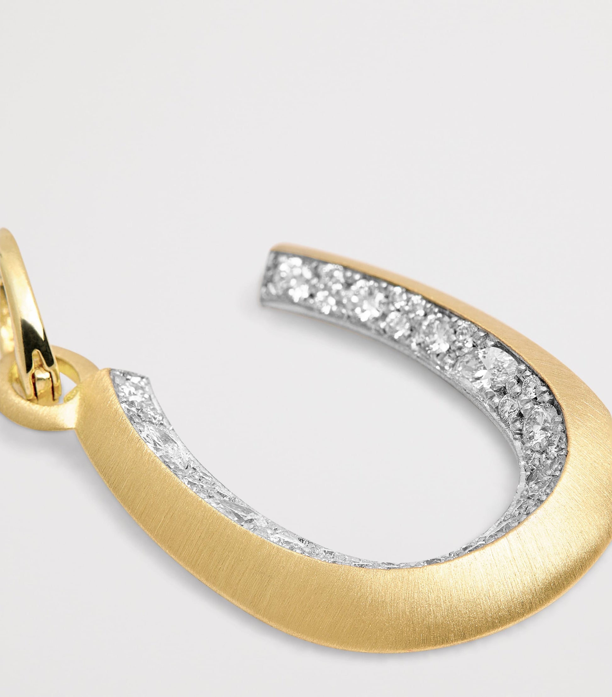 Jade Trau Yellow Gold and Diamond Horseshoe Charm