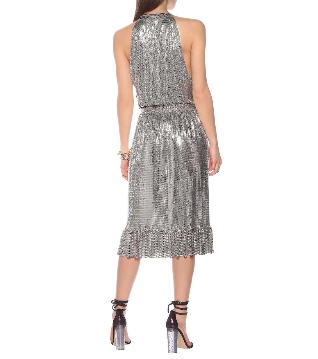 Rabanne - Chain halterneck midi dress