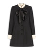 Valentino Black Wool-Silk Crepe Mini Shirt Dress