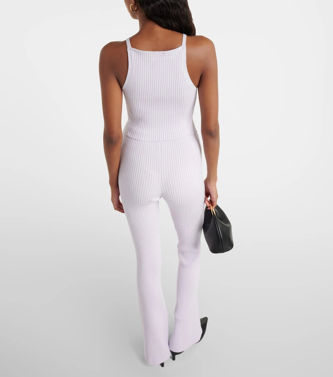Courrèges - Logo ribbed-knit tank top