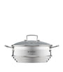 3-Ply Stainless Steel Sauté Multi-Steamer with Glass Lid (24cm)