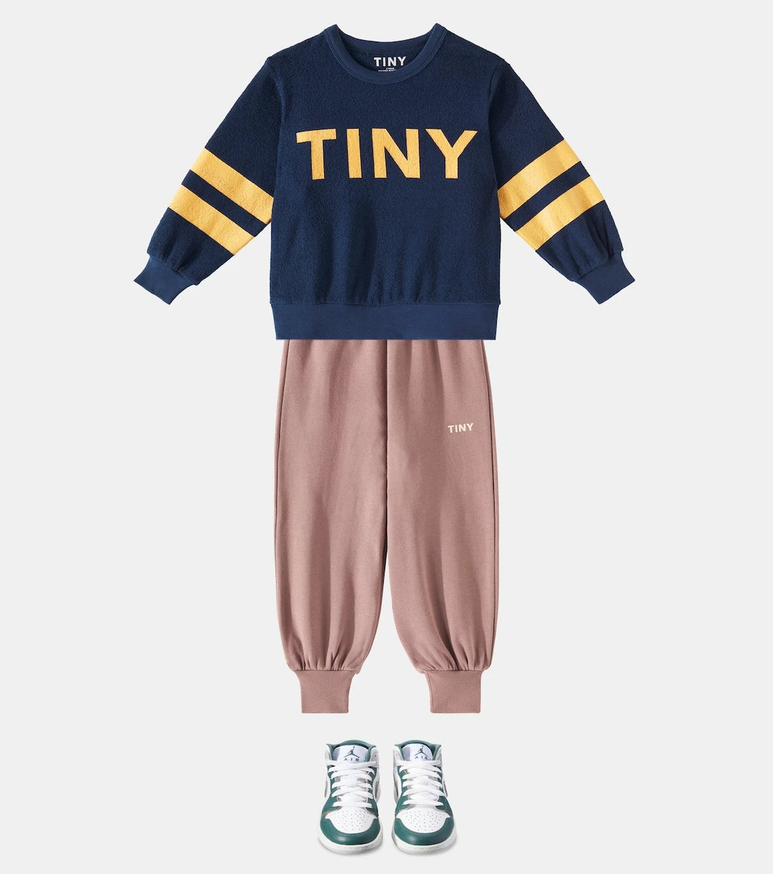 Tinycottons - Stripes logo cotton terry sweatshirt