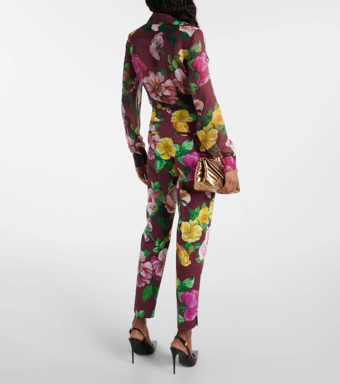 Dolce&Gabbana - Floral low-rise cotton-blend pants