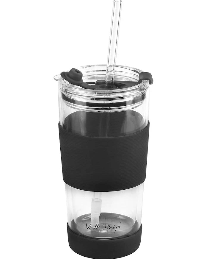 Термочаша със сламка Vialli Design Fuori 600 ml