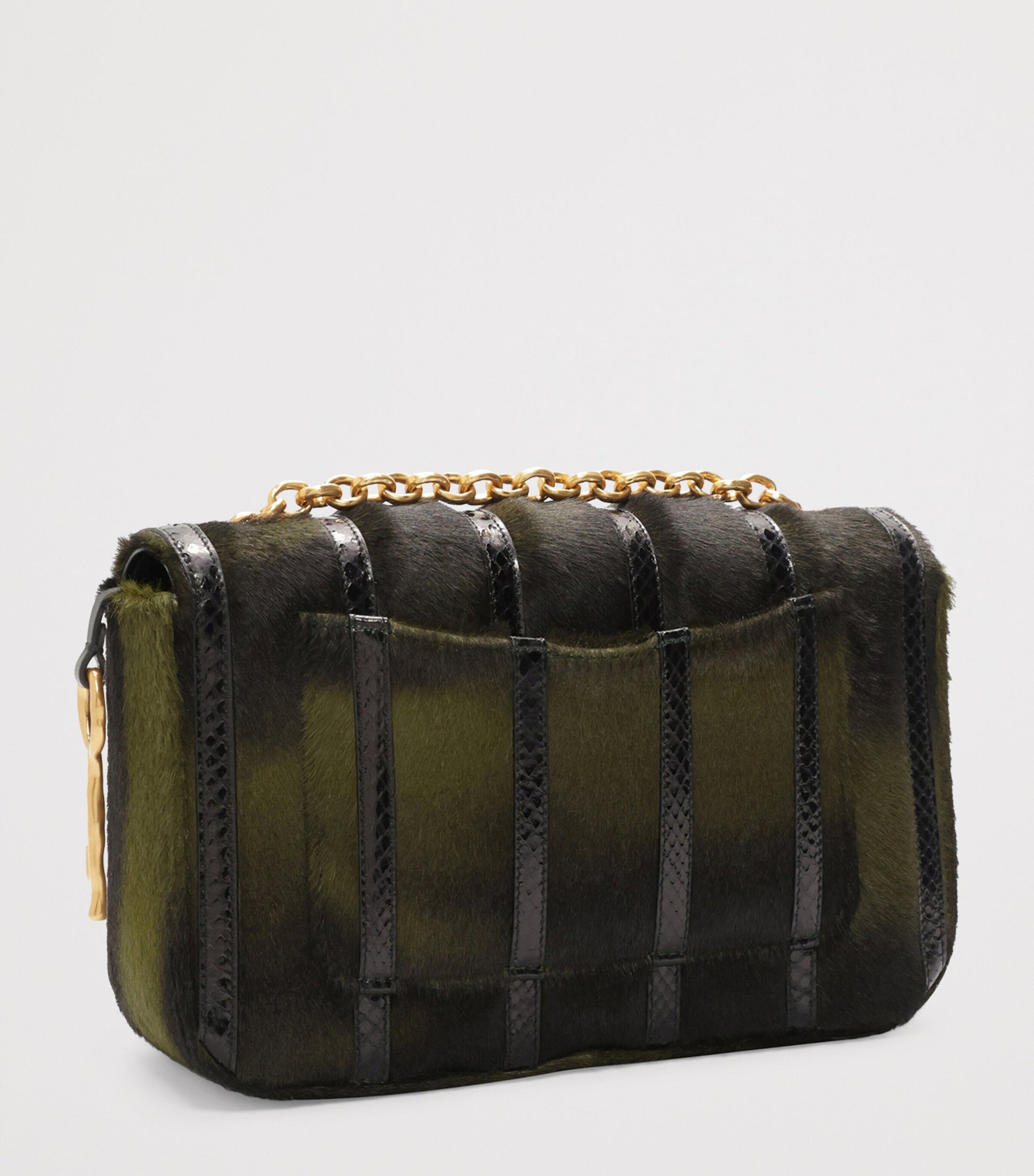 Pony Hair-Snakeskin Schiap Shoulder Bag