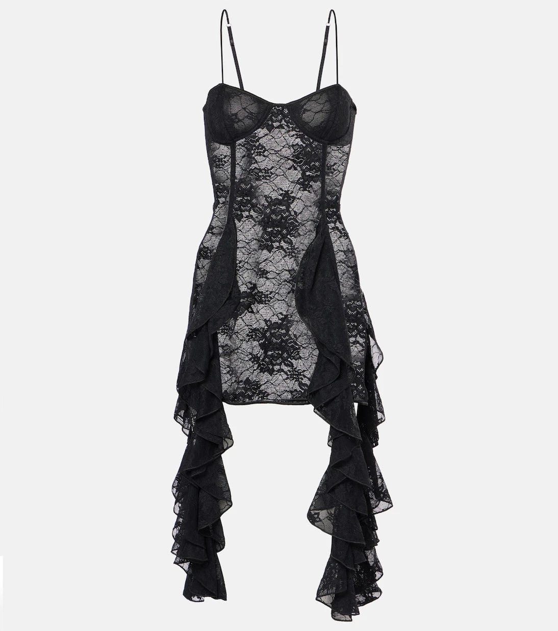 Oséree - Ruffled lace minidress