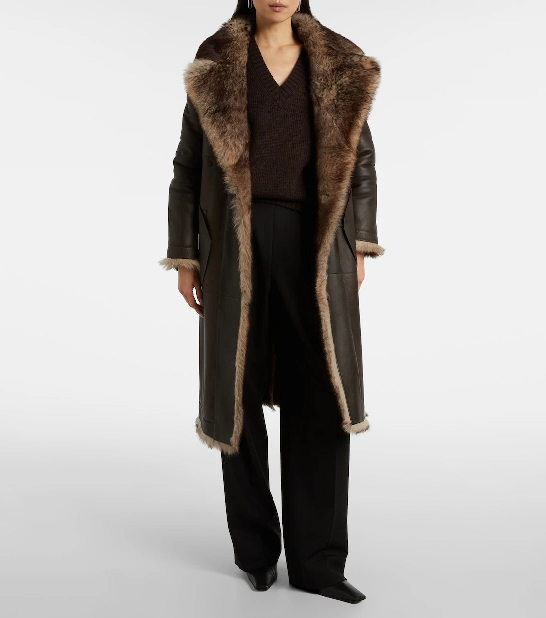Yves Salomon - Reversible shearling and leather coat