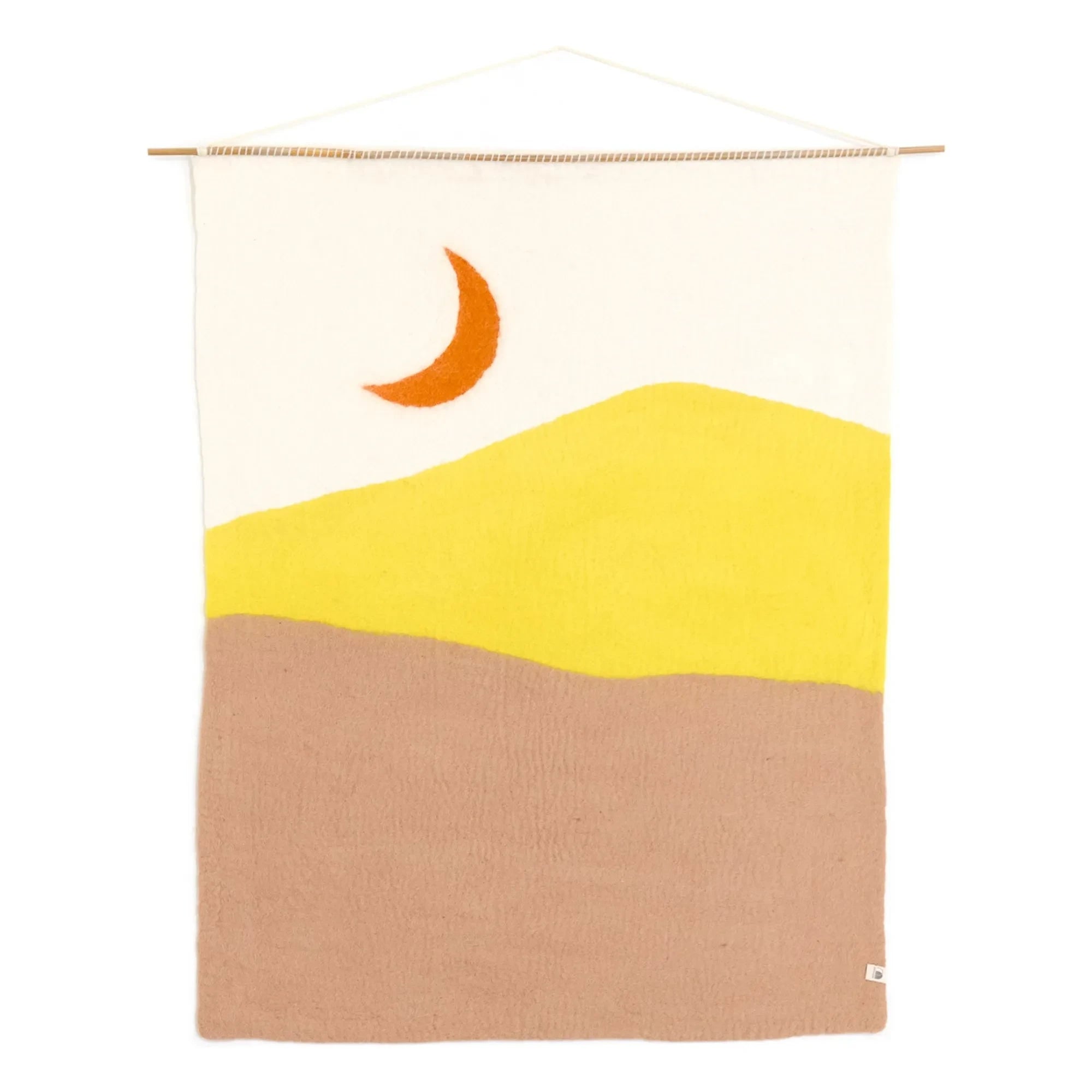 Muskhane - Midnight felt wall hanging | Beige