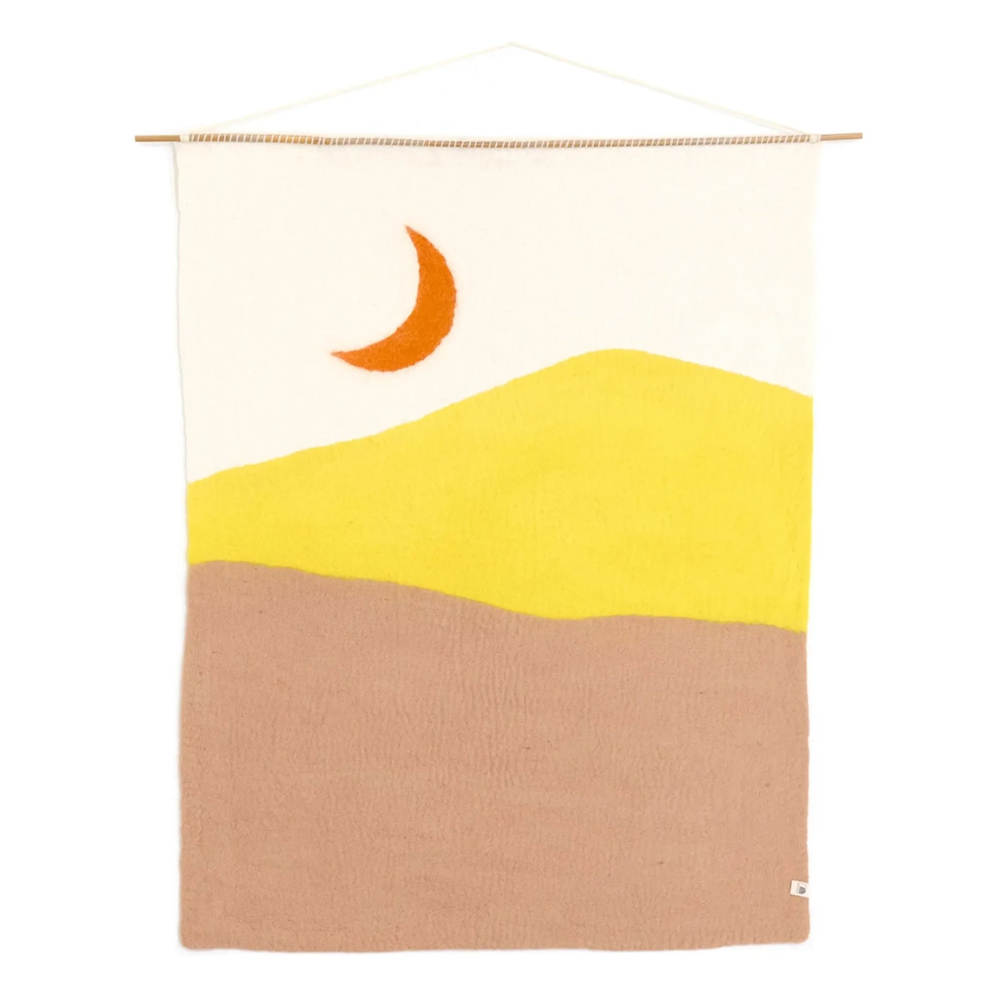 Muskhane - Midnight felt wall hanging | Beige