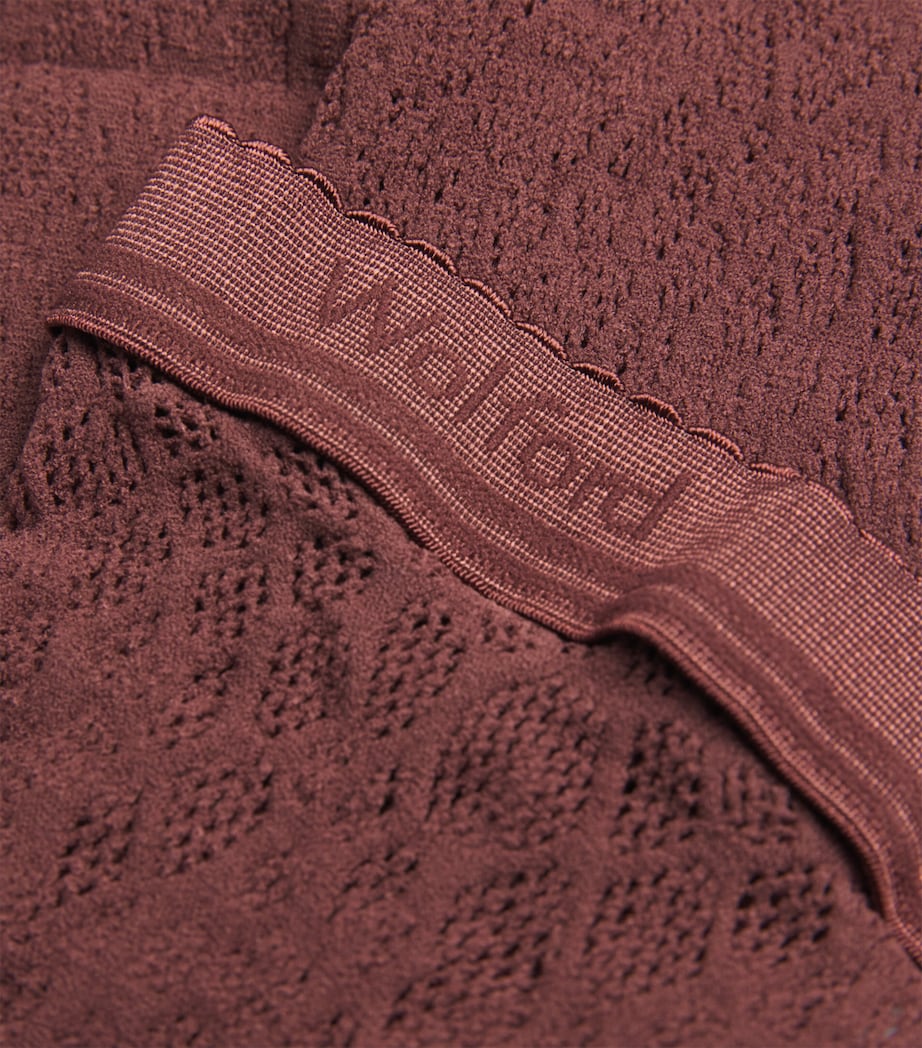 Burgundy Net Reptile Tights