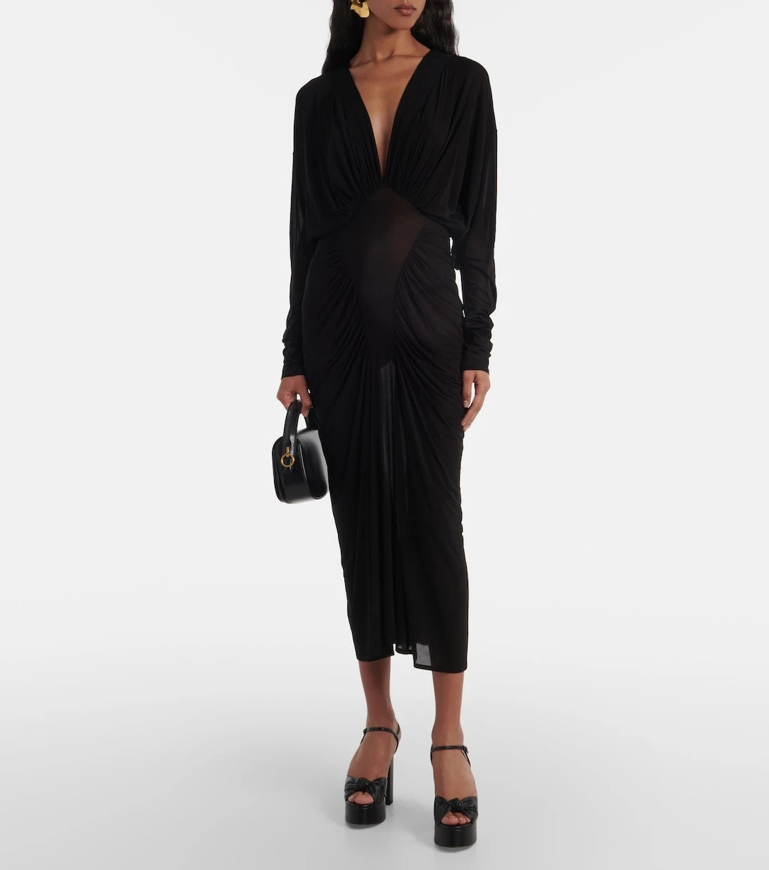 Saint Laurent - Bianca 125 leather platform sandals