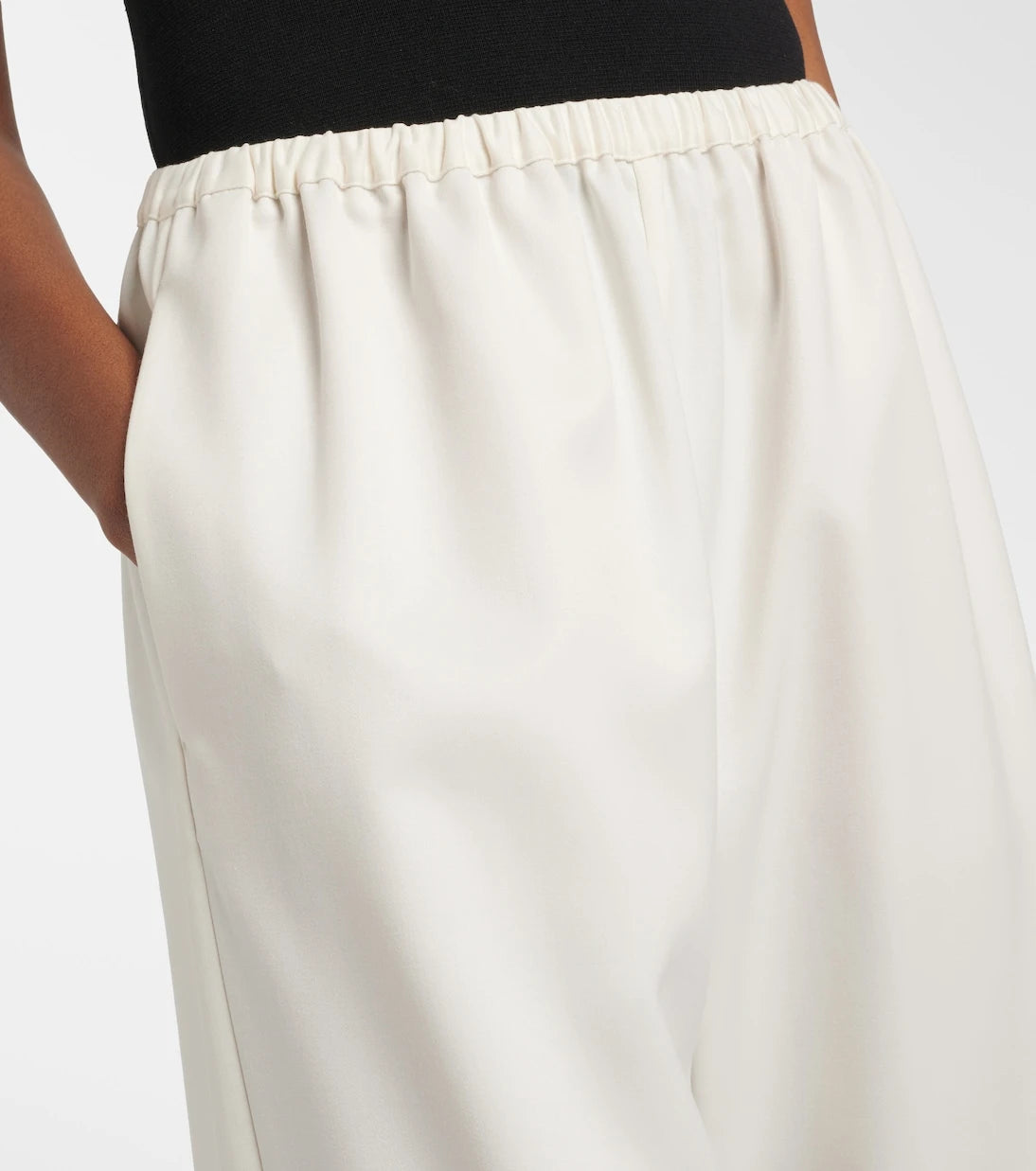 Róhe - Wool-blend cropped wide-leg pants
