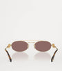 Gold Metal Oval Sunglasses
