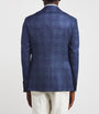 Canali Navy Wool-Silk-Linen Kei Blazer