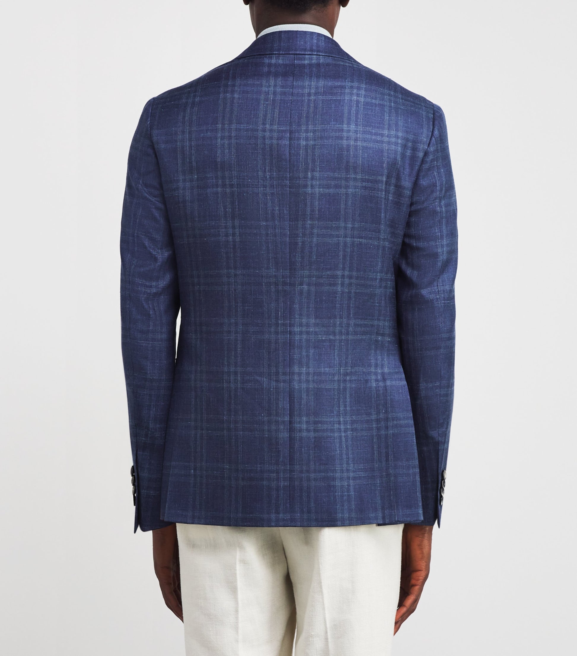 Canali Navy Wool-Silk-Linen Kei Blazer