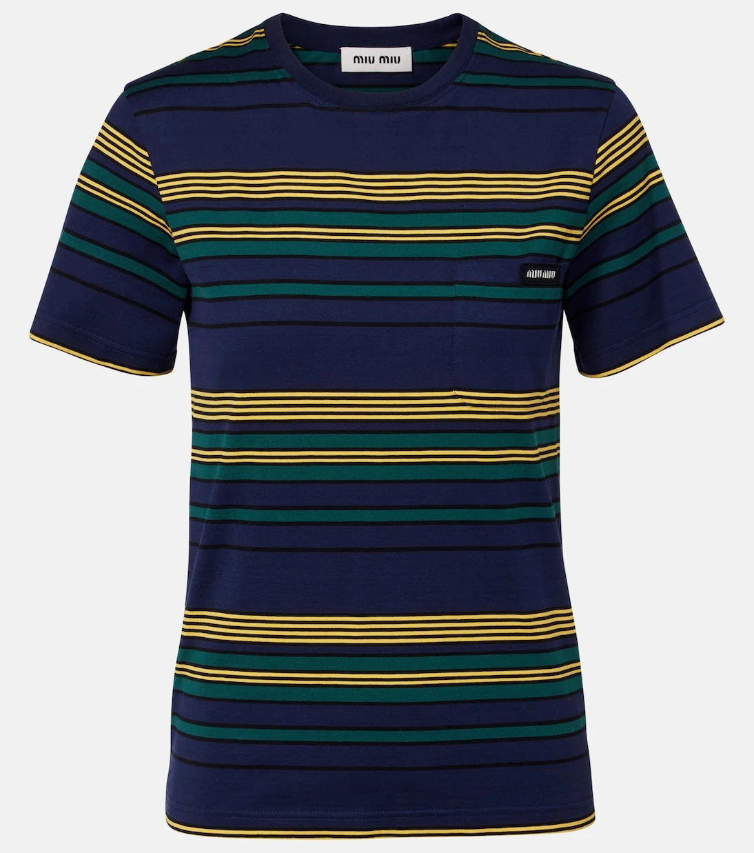 Miu Miu - Striped cotton jersey T-shirt