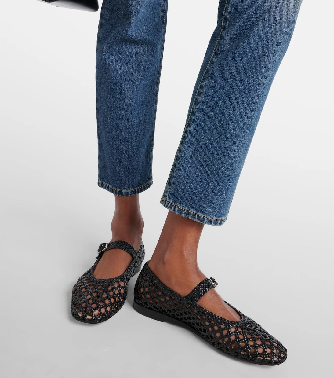 Le Monde Béryl - Woven leather Mary Jane flats