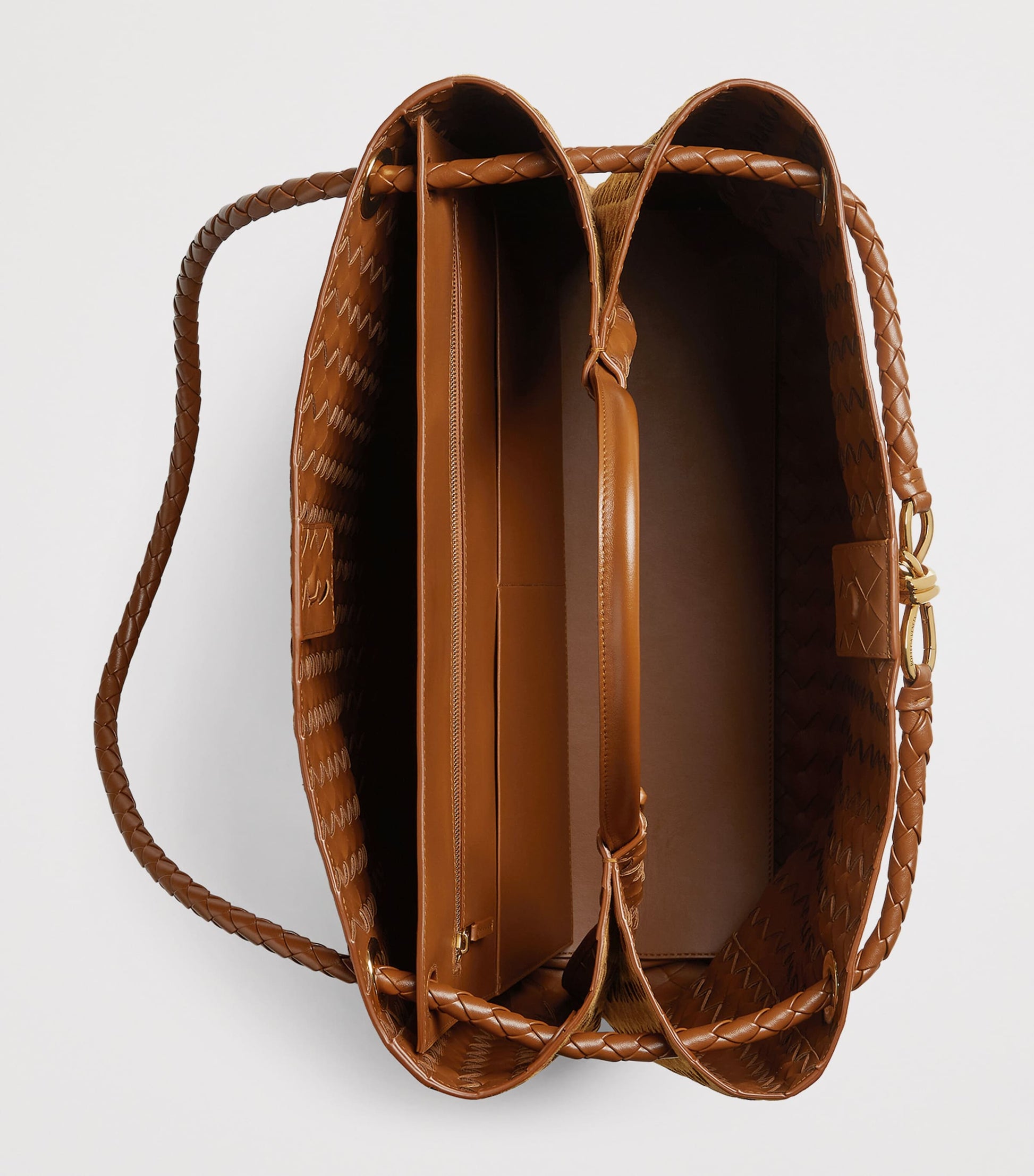 Large Suede Andiamo Top-Handle Bag