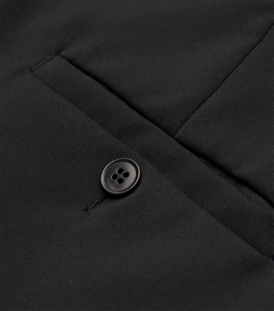 Weekend Max Mara Black Virgin Wool Wide-Leg Trousers