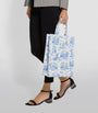 Blue Medium Toile Shopper Bag