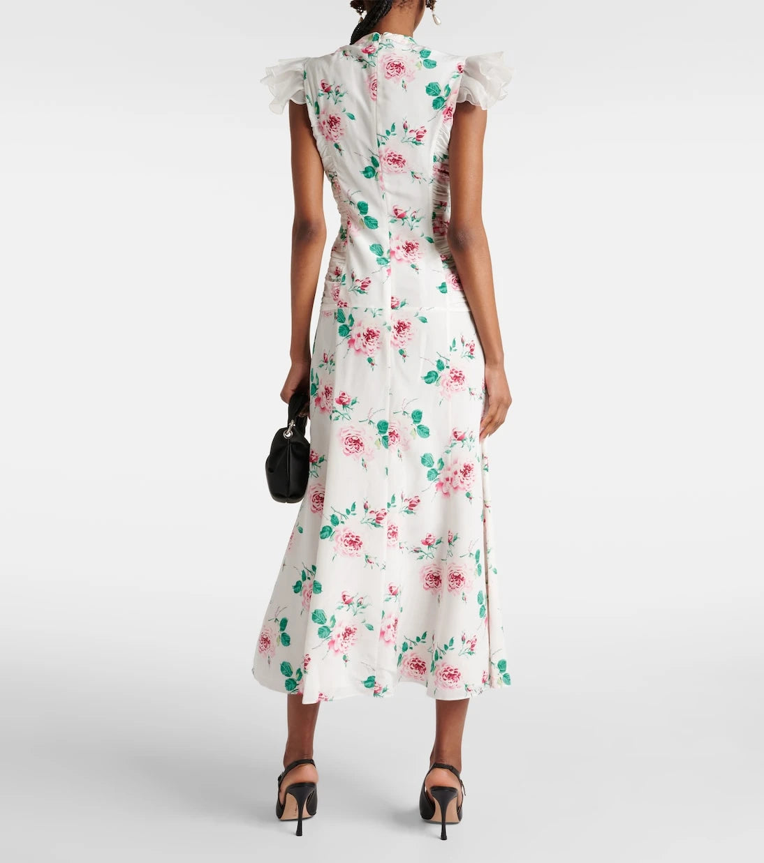 Alessandra Rich - Floral silk midi dress