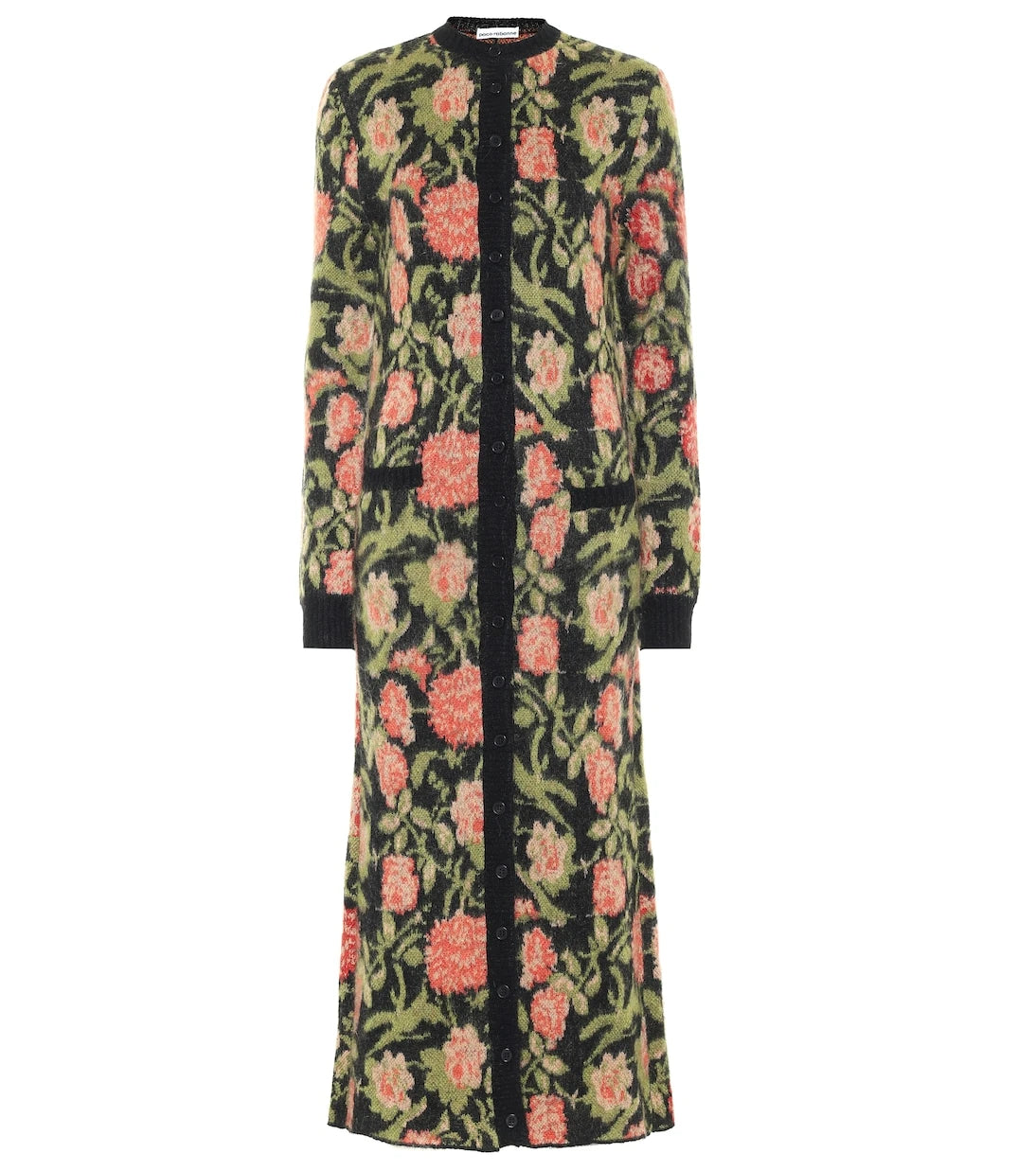 Rabanne - Floral mohair-blend maxi cardigan