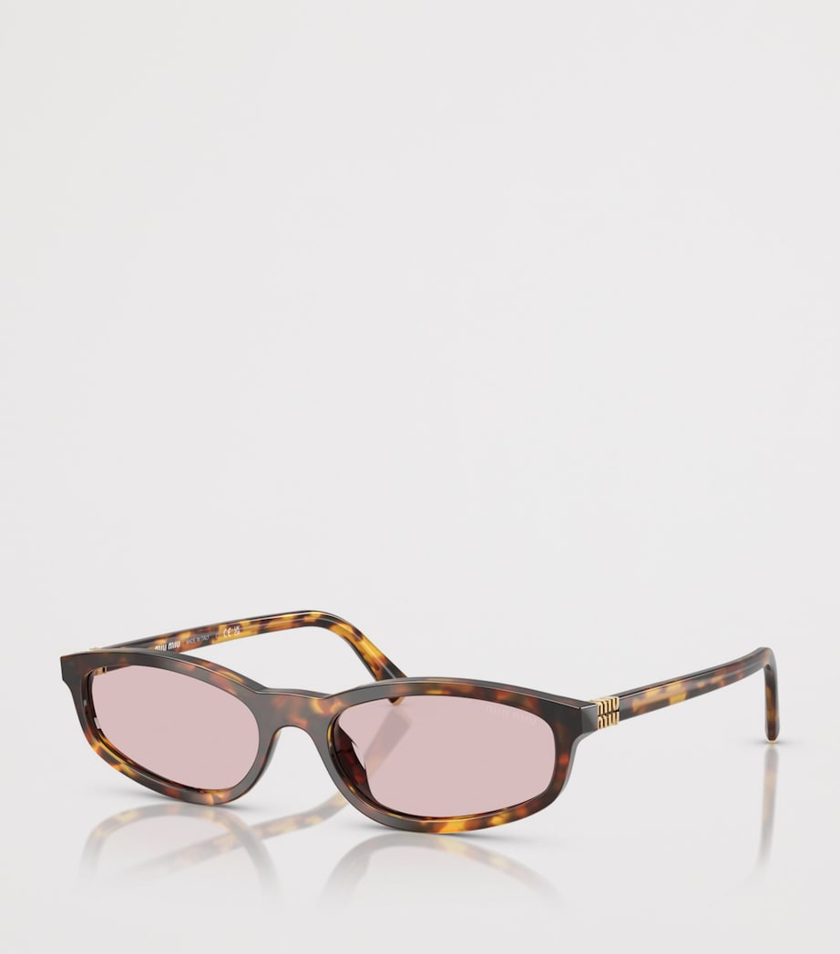 Yellow Tortoiseshell Irregular Sunglasses