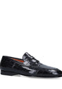 Santoni Crocodile Penny Loafers