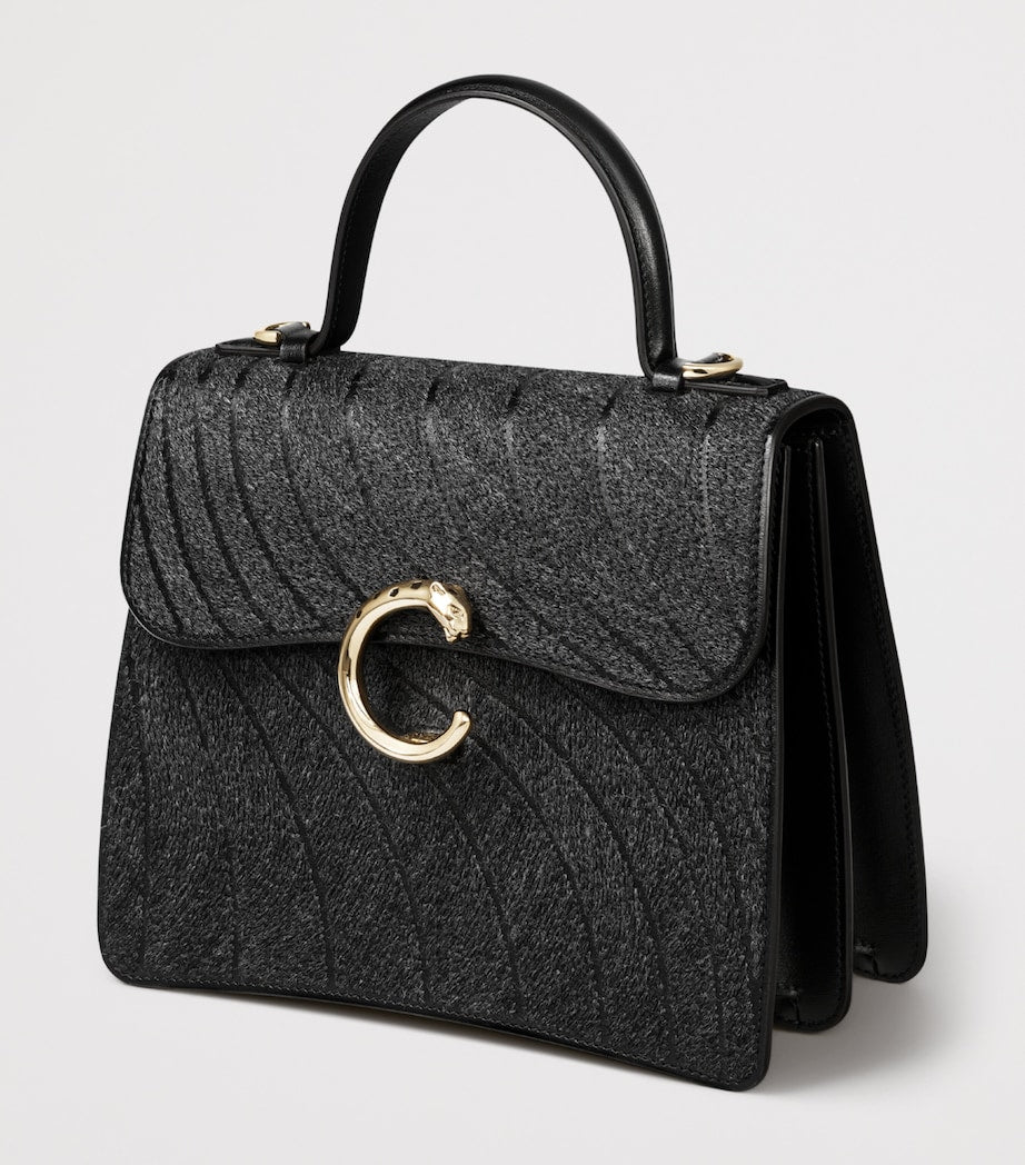 Small Leather Panthère de Cartier Top-Handle Bag