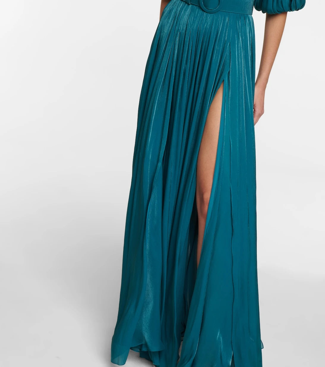 Costarellos - Brennie iridescent georgette gown