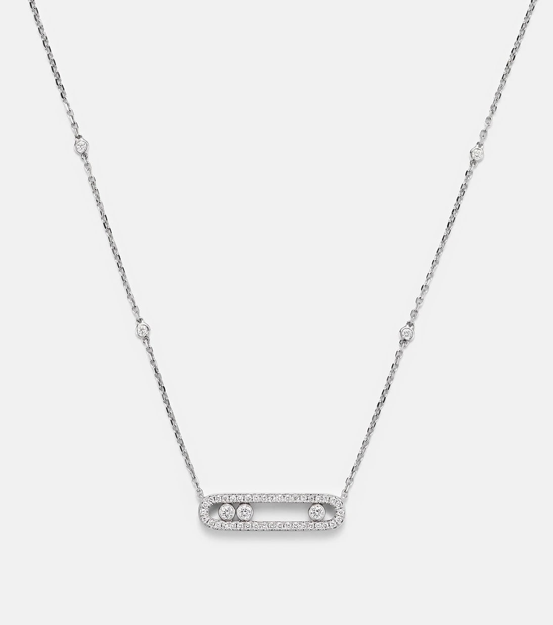 Messika - Baby Move 18kt white gold necklace with diamonds