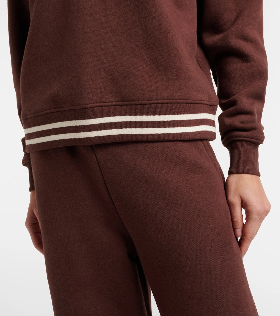 The Upside - Striped cotton jersey sweatshirt