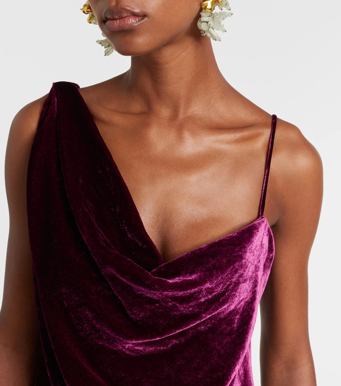 Dries Van Noten - Draped velvet top
