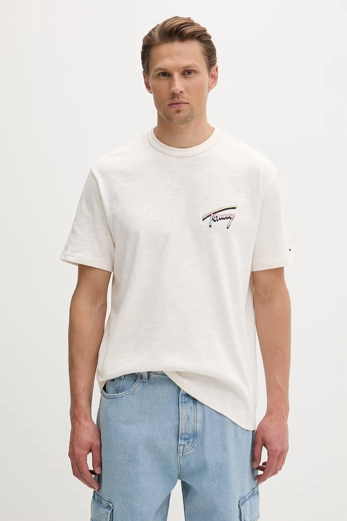Tommy Jeans Erkek Pamuk Tişört