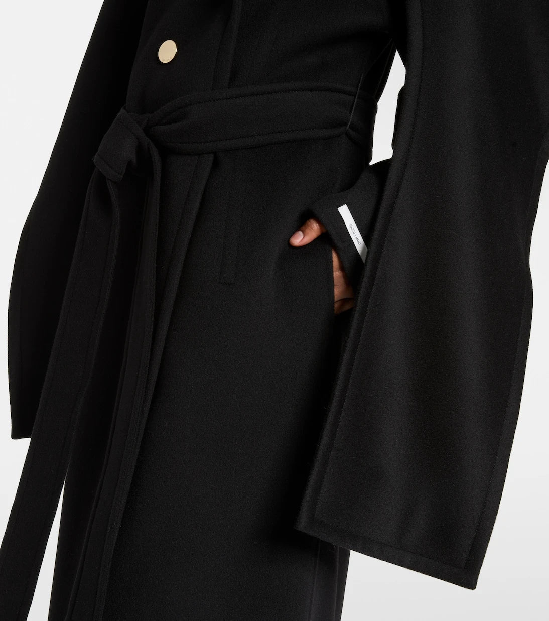 Sportmax - Baldo scarf-detail virgin wool coat