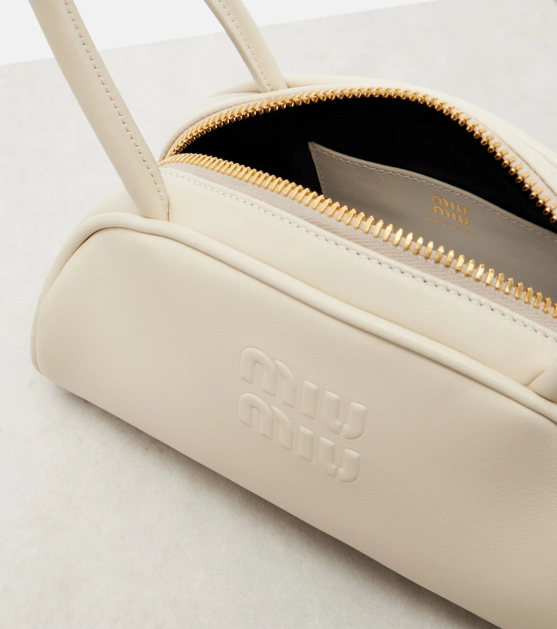 Miu Miu - Beau Small leather bowling bag