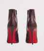 Christian Louboutin Red Miss Z Booty Alligator-Embossed Leather Ankle Boots 100
