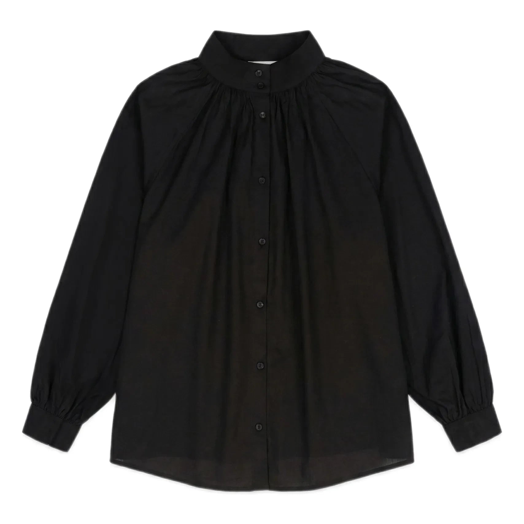 BELLEPIECE - Paxos Cotton voile blouse | Black