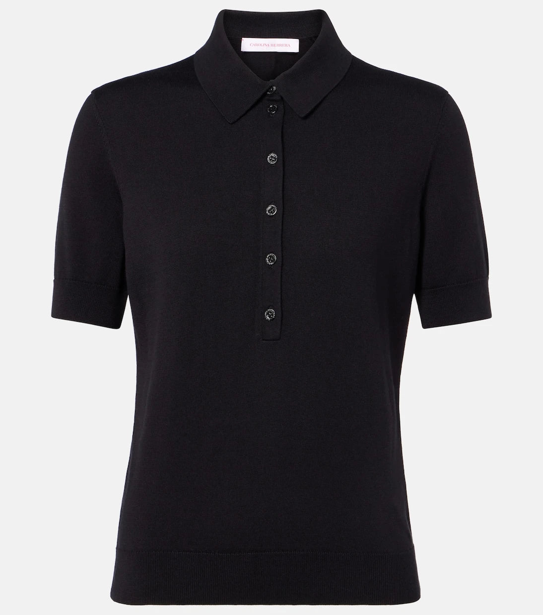 Carolina Herrera - Silk and cotton-blend polo shirt