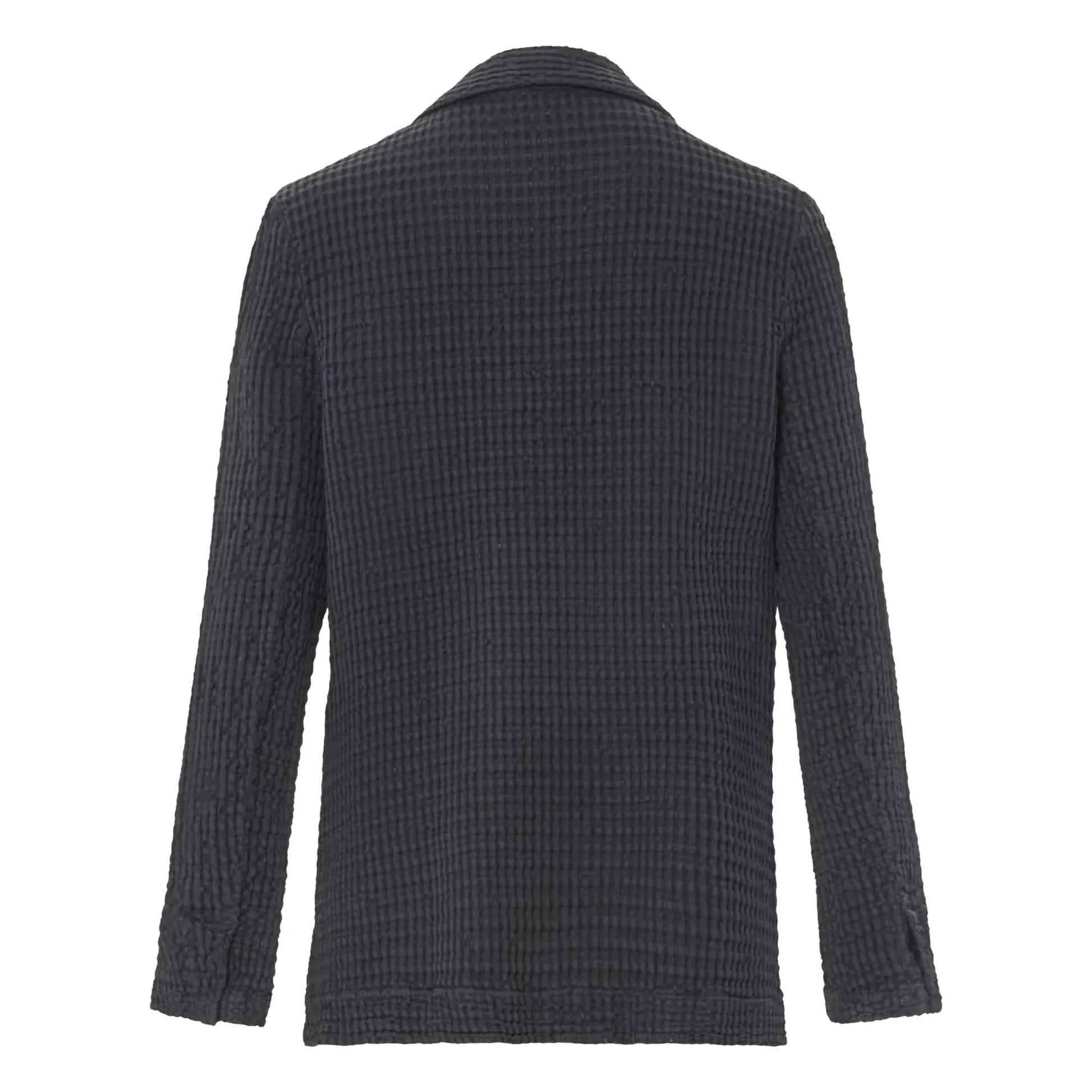 Masscob - Algar Waffle Cotton and Linen Jacket | Charcoal grey