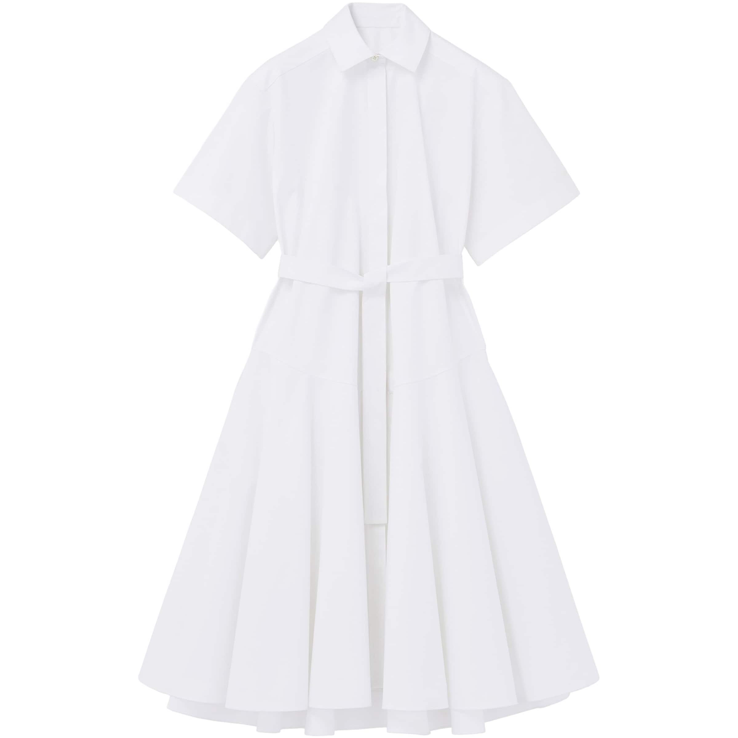 McQueen White Poplin Midi Dress