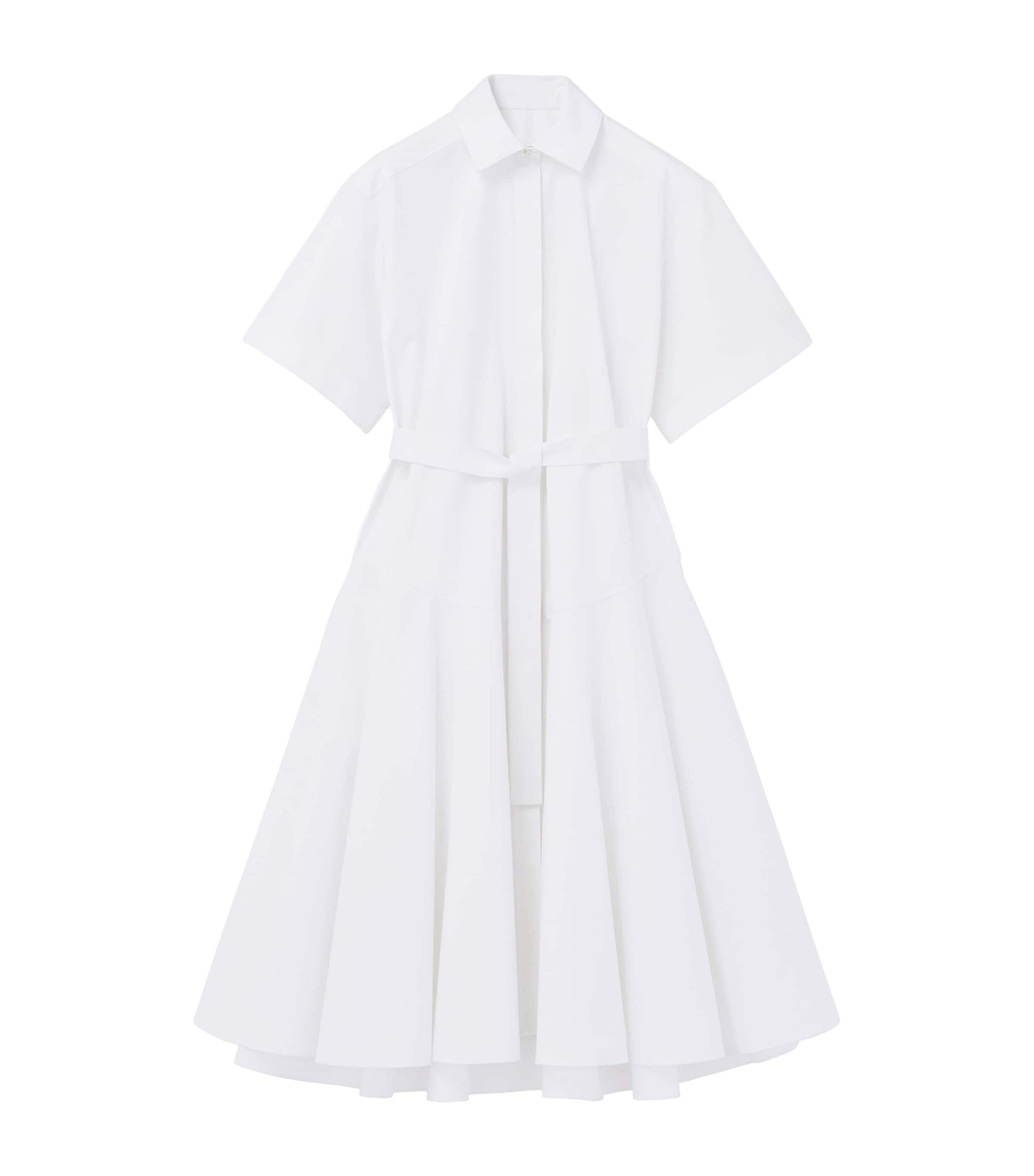 McQueen White Poplin Midi Dress