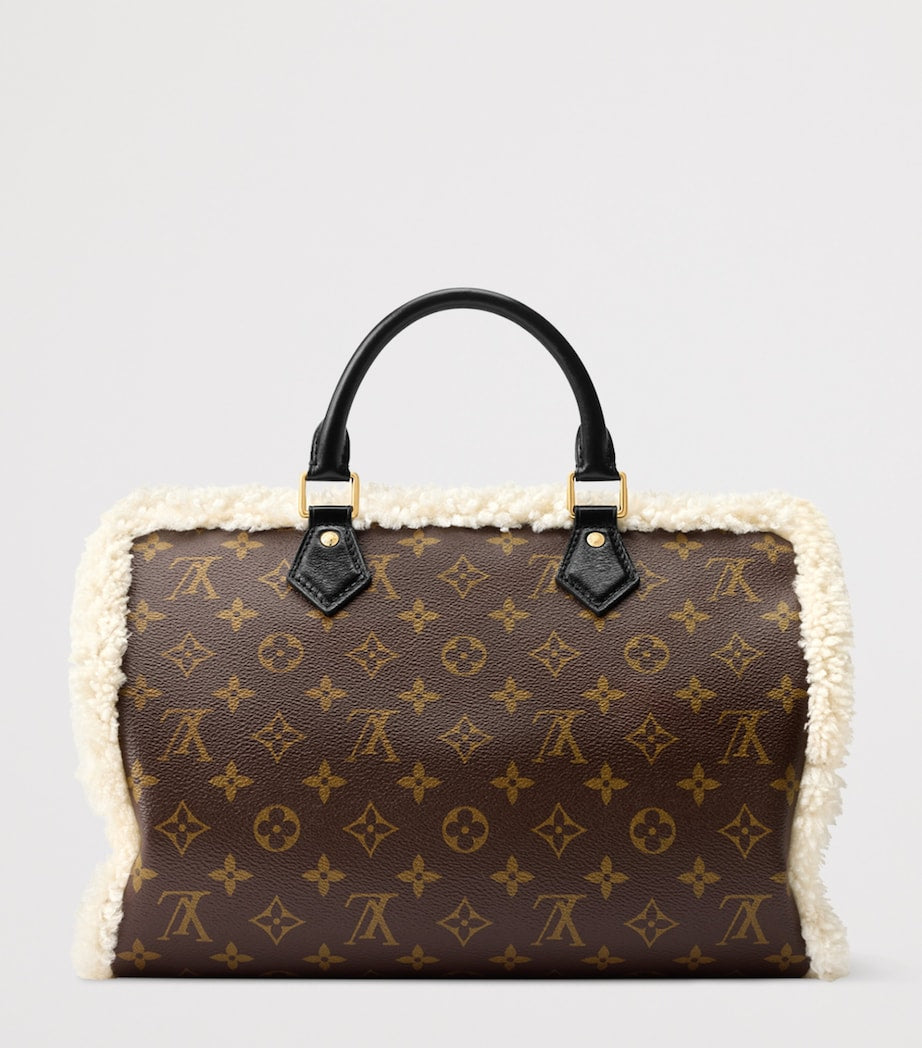 LOUIS VUITTON Canvas Speedy Soft 30 Teddy Shoulder Bag